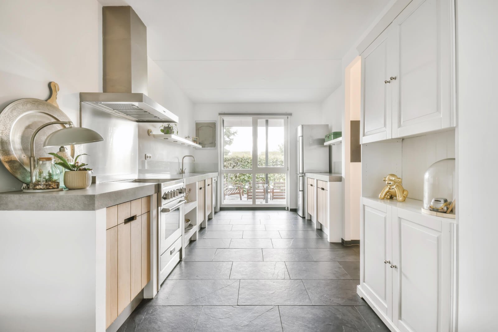 Modern, white, clean kitchen